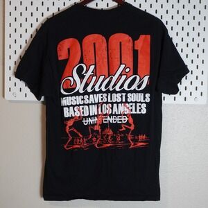 2001 Studios T-Shirt Music Saves Lost Souls‎ Los Angeles Graphic Tee Large